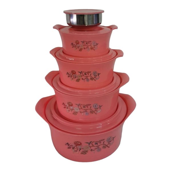 SMTE-Insulated Casserole-5 Piece Set-Pink-THM05