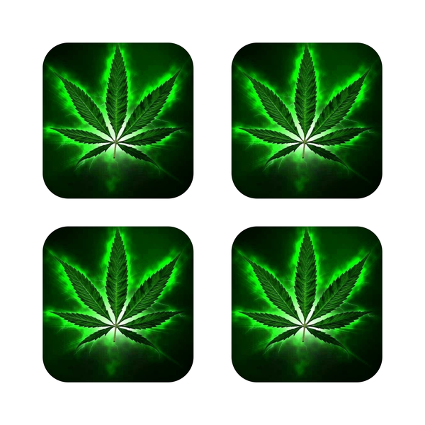 Custom Printed Neon Green wooden Coasters