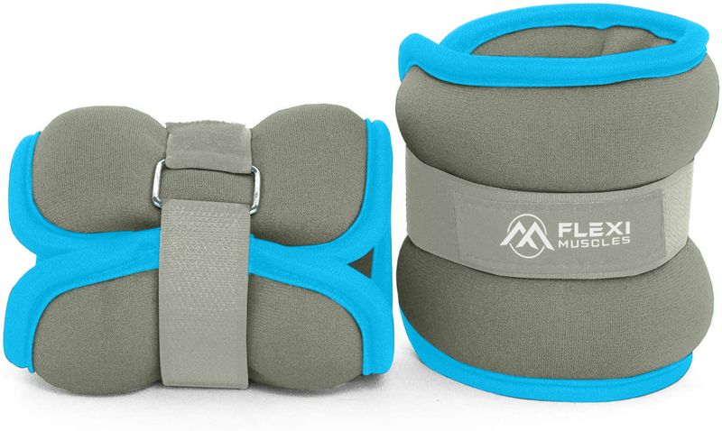 Flexi Muscles - Ankle Weights for Exercises, Sandbags for Legs and Arms 2KG