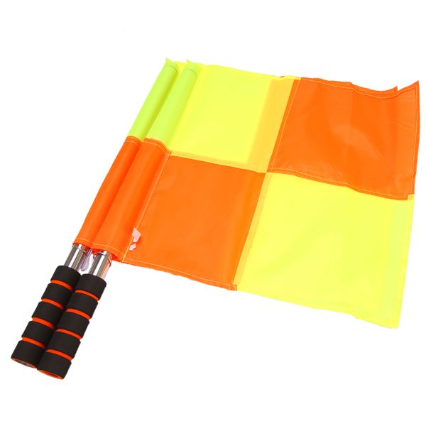 Soccer Referee Flags with Carrying Bag Sports Match Flags Equipment