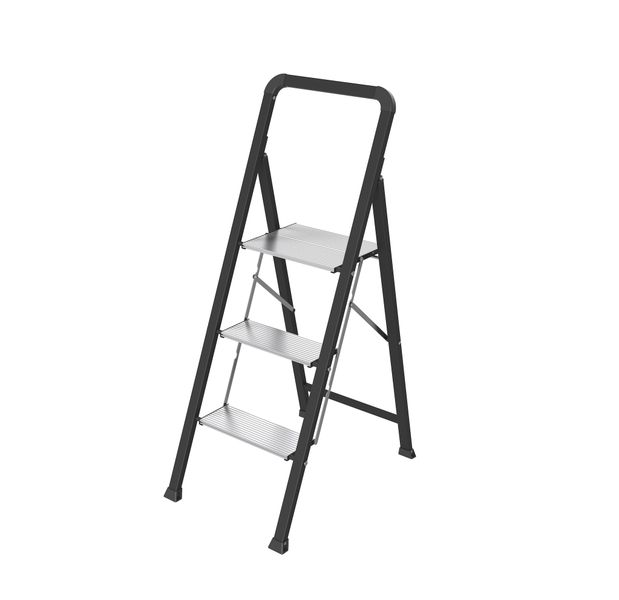 3 Folding Step Aluminum Stool with Steel Frame