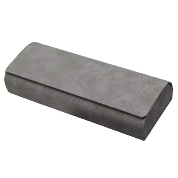 Portable Eyeglasses Case With Soft Inner Lining - Grey
