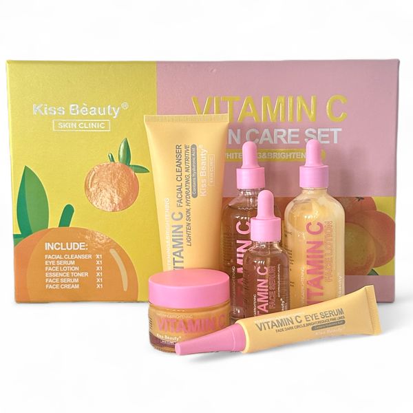 Kiss Beauty Vitamin C Brightening Moisturizing Skincare Series Set of 6