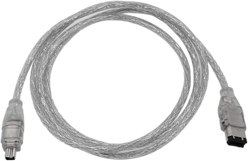 PTech 6-Pin to 4-Pin FireWire Cable Cord for Computer- 1m