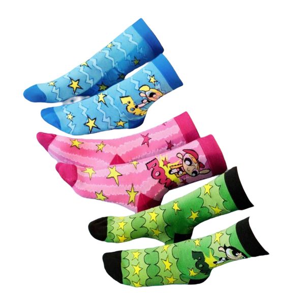 Powerpuff Girls 3-Pair Sock Set - Blossom, Bubbles, and Buttercup