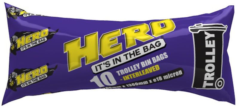 Hero - Trolley Bin Refuse Bags - 50 Units (5 x 10 Packs)
