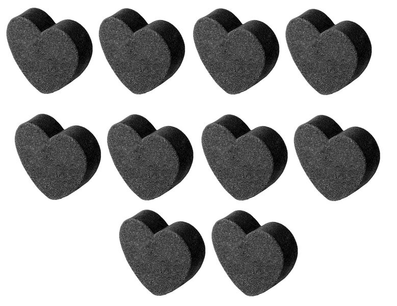 Pack of 10 Portable Heart Shaped Nail Files