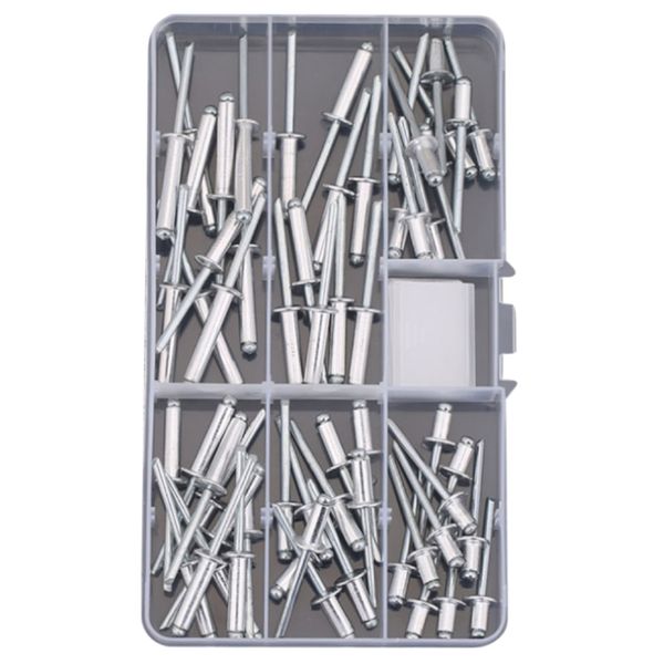 Tool DIY Aluminium Open End Dome Head Pop Rivets M2.4 -M3 (220 Pieces)