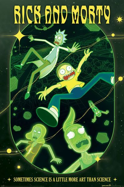 Rick And Morty (Rave Rickrival) Poster