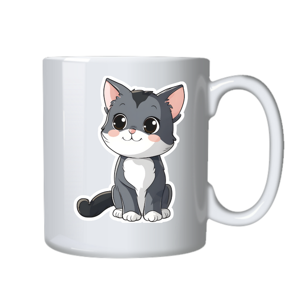 Kitten Cat 11 Kawaii Sticker Theme Mug Cup Birthday Christmas Gift 502
