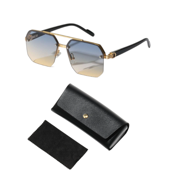 Luxury Octagon Frame Men's Fashion Glasses - Multicolour
