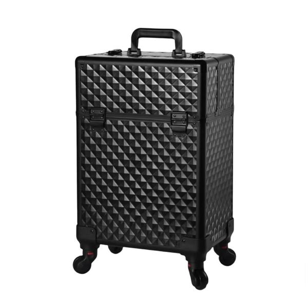 Professional Rolling Makeup Trolley Case Salon Beauty Nail Artist Case