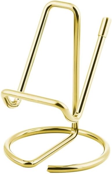 Gold Desktop Metal Stand or Holder Cell Phone , iPad Mini, Kindle