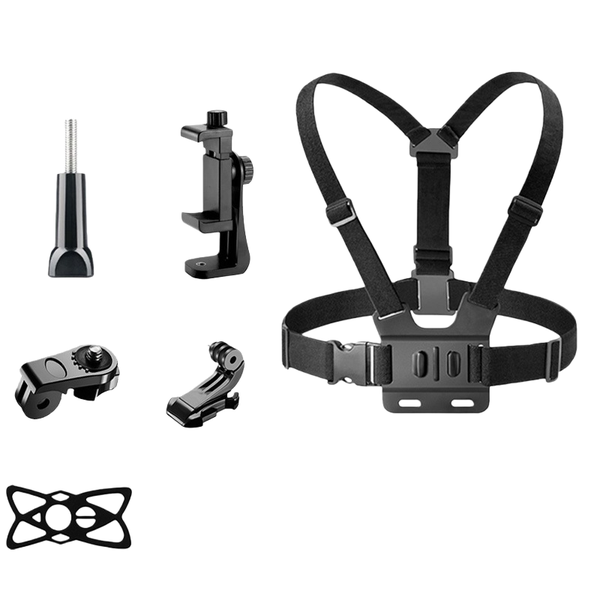 Universal Cell Phone Chest Mount Harness Strap Holder for Pov Vlog Kit of 6