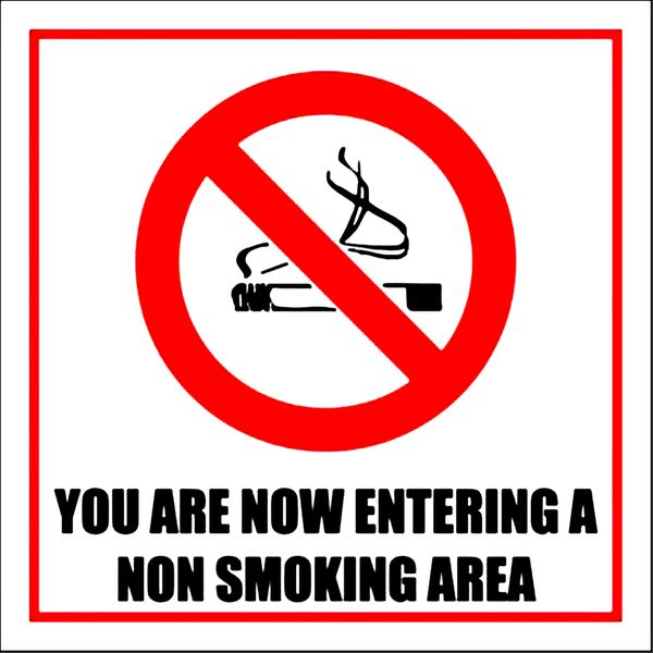 You are now entering a Non Smoking Area Sign - 2 Pack