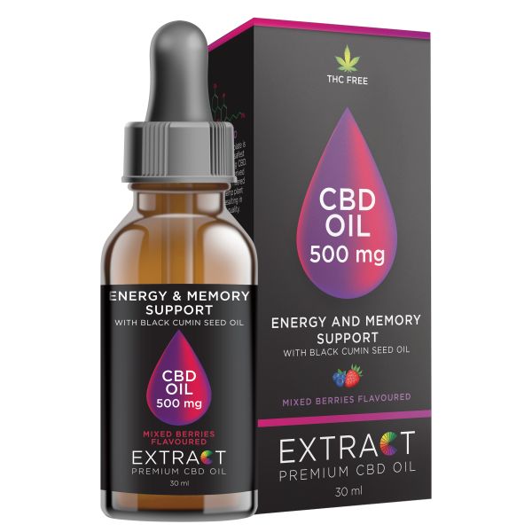Extract 500mg Premium CBD Oil -Energy and Memory - 30ml