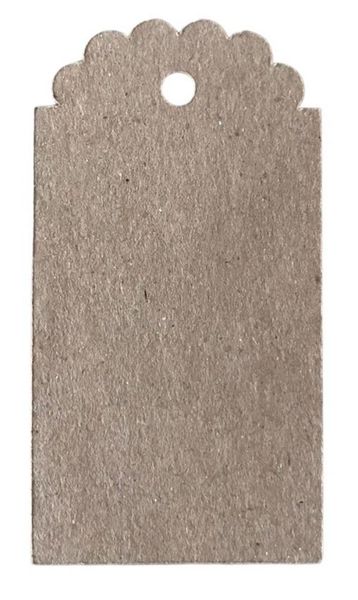 Kraft Tags / Labels (Square with Scallop Design)