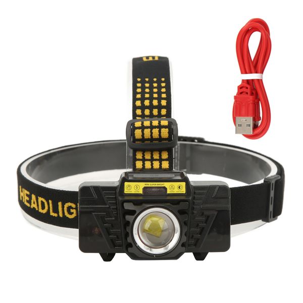 XHP50 Headlight Headlamp Telescopic Zoom Type C Charging IPX4