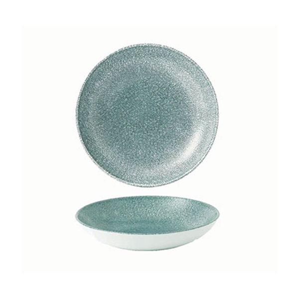 Churchill Raku Topaz Blue Coupe Bowl 12 Pcs