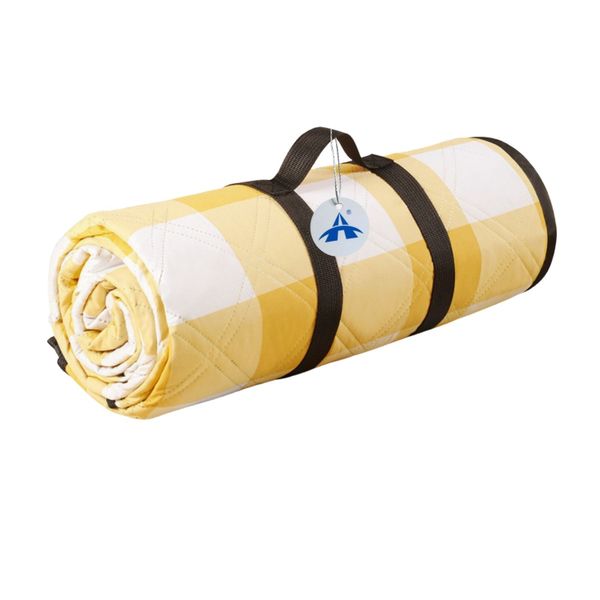 ALANES 150cmx200cm Outdoor Picnic Blanket Portable Waterproof Mat-Yellow
