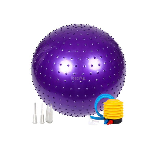 BezosMax 55cm Anti-Burst Yoga Ball, Inflatable Exercise Ball for Home Gym