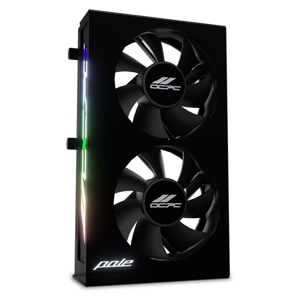 OCPC POLE P1 GPU Cooling Stand - Black - 2x 80mm Fans with ARGB SYNC