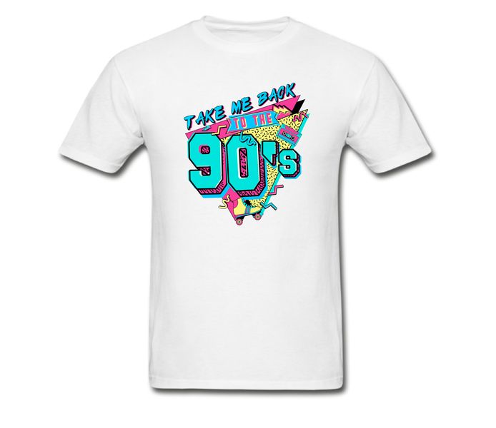 Custom Print T-Shirt Take Me Back To The 90's