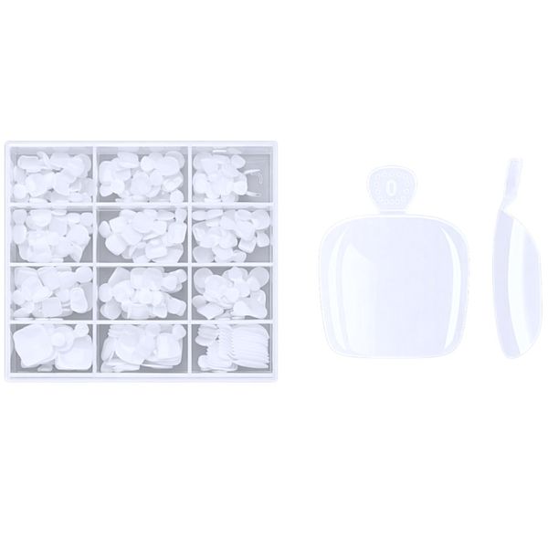 240 Piece White Toe Nail Tips Set With Storage Case