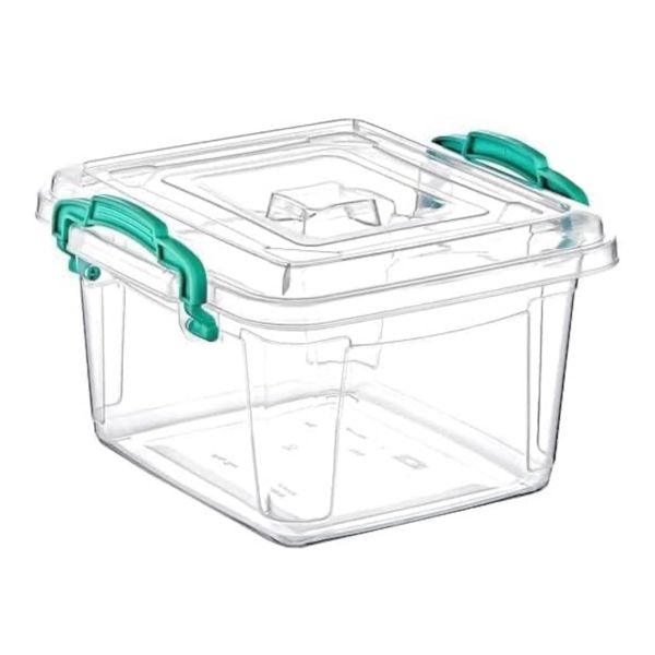 Storage Box 20x20x12cm 2.5lt Deep Multiuse Container Plastic With Lid