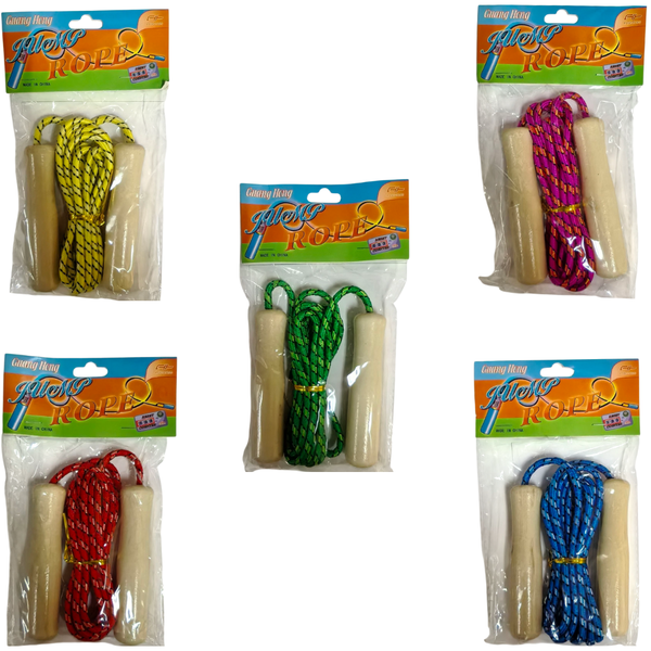 Wooden Skipping Rope for Kids 2.4 meter - 5 Pack