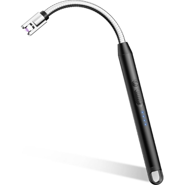 Electric Candle Lighter Plasma Flameless Arc Windproof-Black