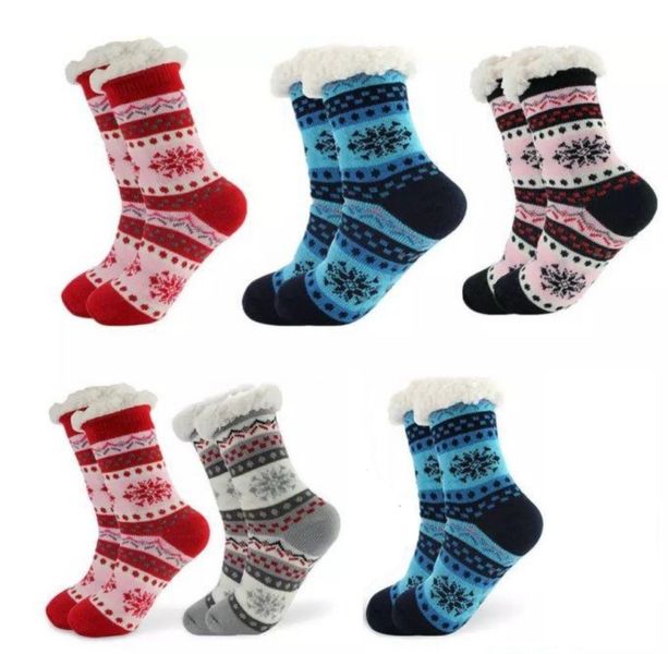 Winter Calf non Slippery Fleece lined Socks Assorted - 6 Pack