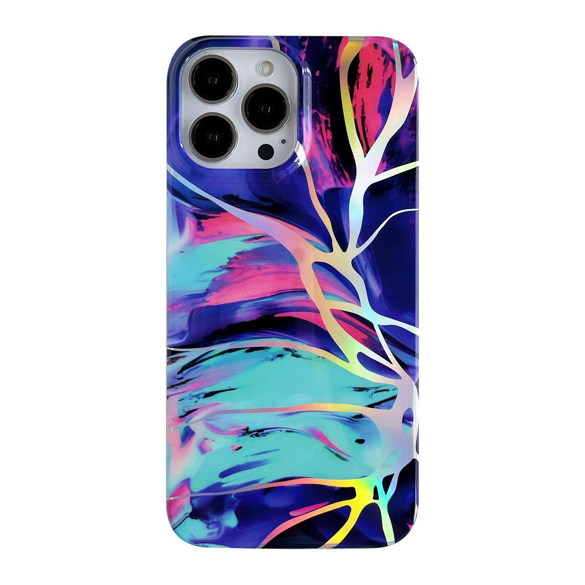 Colorful Laser Marble Design Phone Cover for iPhone 13 Pro Max | Shop ...