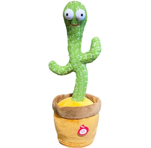 Voice Imitation, Dancing and Singing With LED lights Plush Cactus Toy