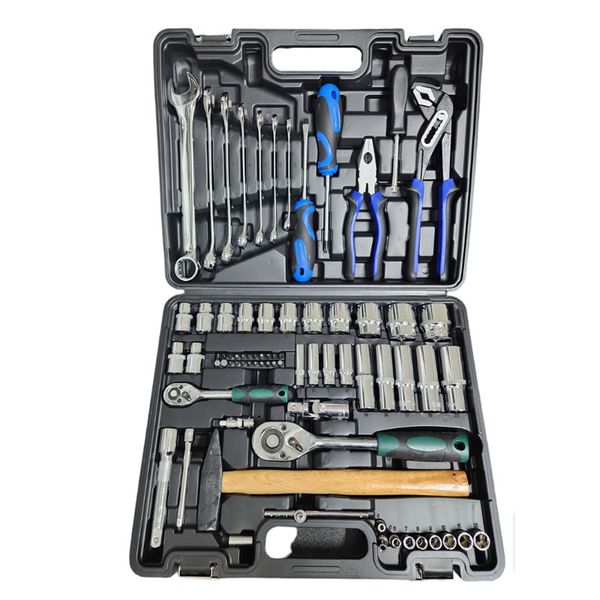 74 Piece Multifunctional Wrench Ratchet Spanner Combination Tools Box