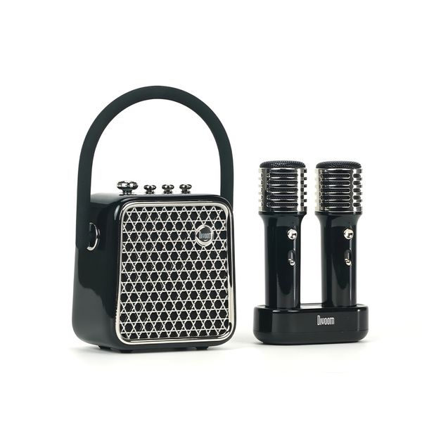 Divoom SongBird-SE 18W Bluetooth Karaoke Speaker, 2 Wireless Mics, 8H Play