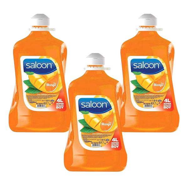 Saloon Liquid Hand Soap - Mango - 4 Litres - 3 Pack