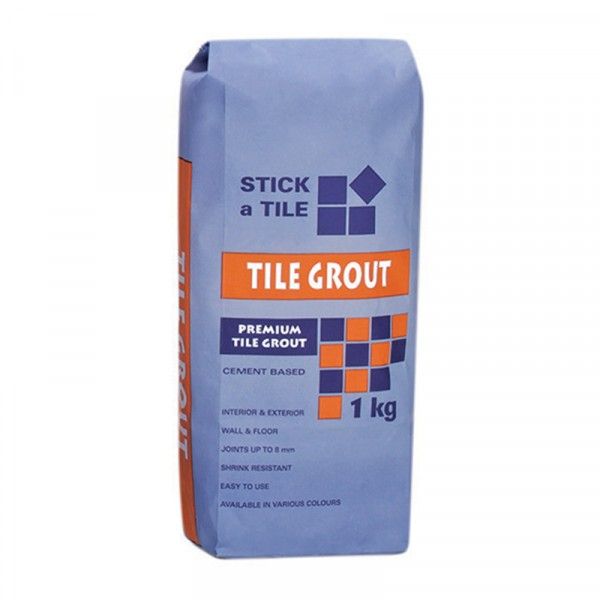 Bulk Pack 3 x Stick A Tile Grout - 1kg - Light Brown