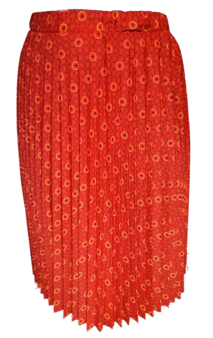 Nifty Sunshine Red Shwe Shwe Pleated Knee Length Skirt | Shop Today ...