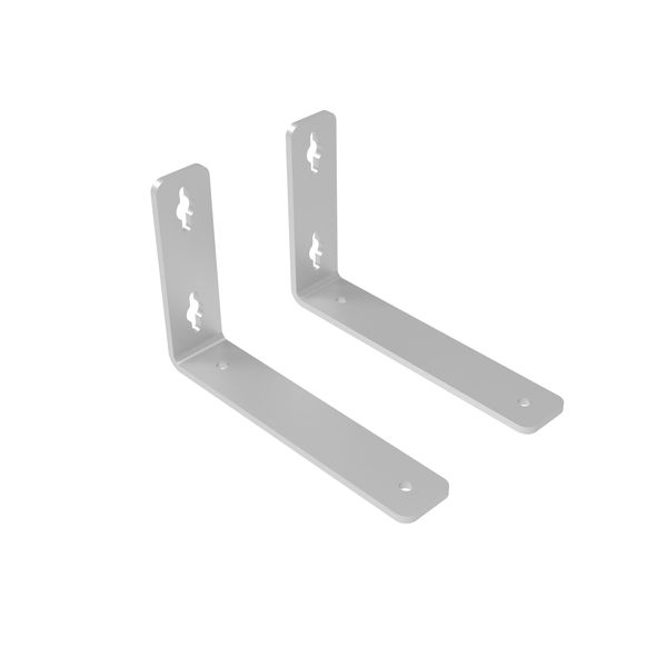 Heavy Duty White Floating Shelf Bracket for Wall Mounted Shelves-6 INCH