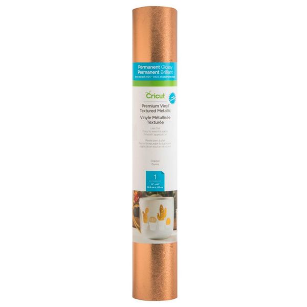 Cricut Premium Vinyl Permanent 30.5x122cm 1-sheet Textured Metallic Copper