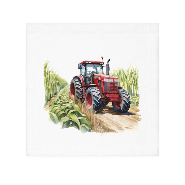 48x48cm Red Truck Baby Towel