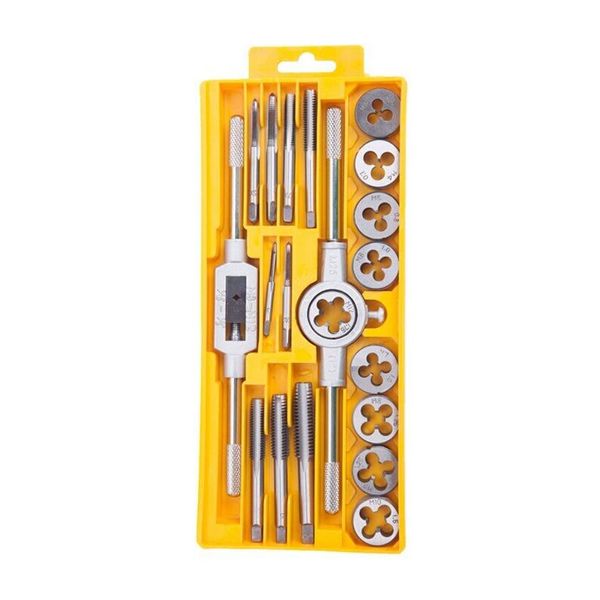 12-Pcs Tap And Die Set Metric Wrench Cut Hand Threading Tool EP-30597