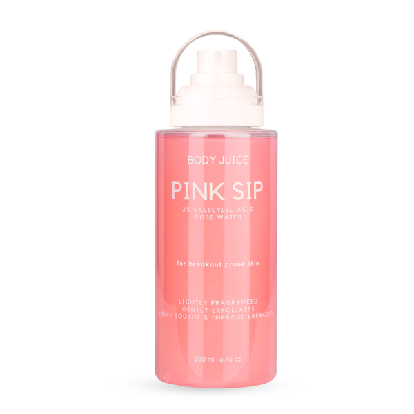 Pink Sip Body Mist - Rose Water &amp; 2% Salicylic Acid for Body Acne|Unscented