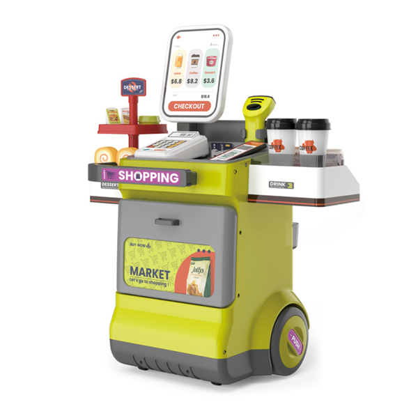 Pretend &amp; Play Grocery Store - Cash Register and Accessories - 48 Pieces