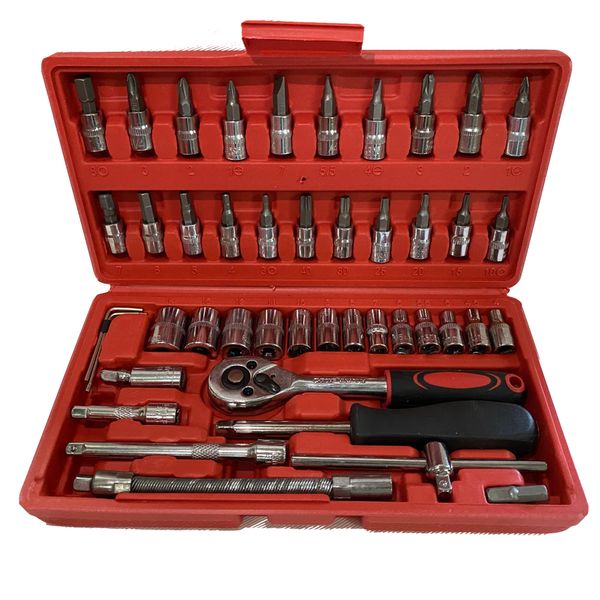 Tools Socket Wrench 46 Piece Set Handy Size