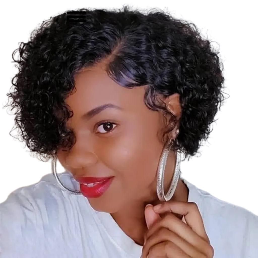 Short Curly Pixie Wig - Brazilian 100% Human Hair | Shop Today. Get it ...