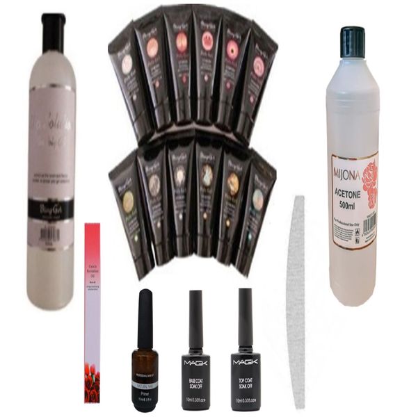 UV Poly Gel Top Up Kit 19 Piece