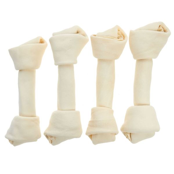 100% Natural Rawhide Knotted Bones Medium Pack of 25