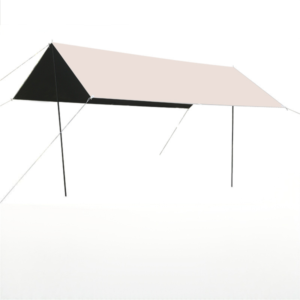 3.3×4m Waterproof Camping Tarp Outdoor Canopy with Poles Guy Ropes and Pegs